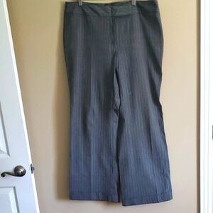 Venezia Dress Pants Gray Pinstripe Stretch